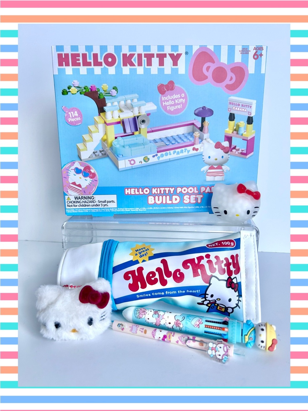 💝(HK395) Hello Kitty Adorable Pool Party Build Set Bundle!